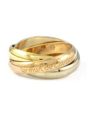 Cartier Ring Trinity Three Color 18k Yellow Gold 18k Pink 18k White